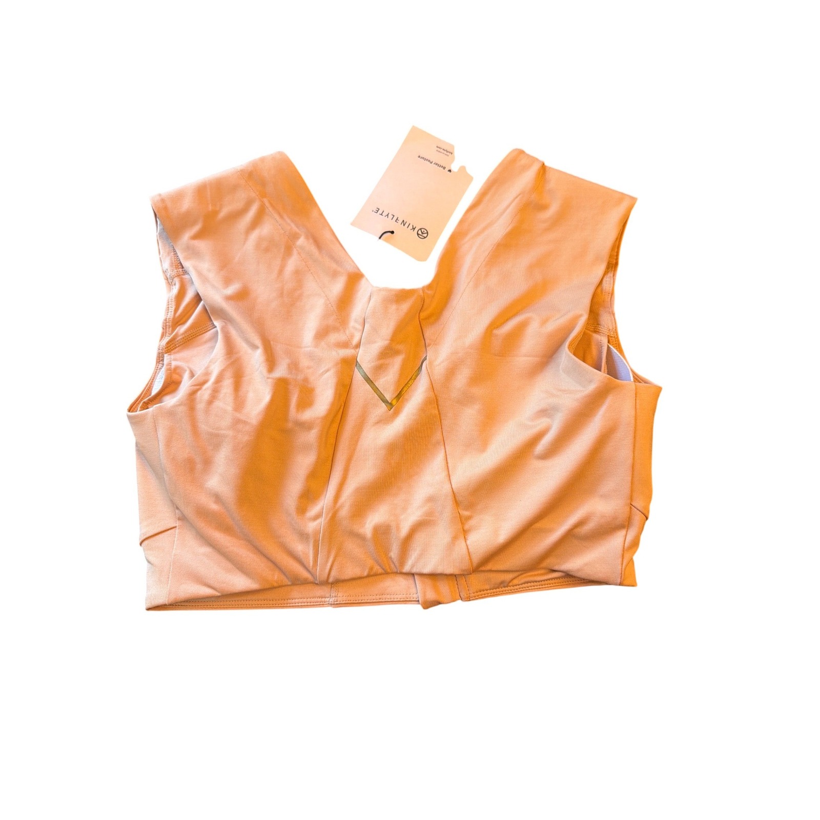 Kinflyte Curve Zip Bra Milk Tea Eco Jersey Posture Support Sports Bra Large L — image 5 of 5